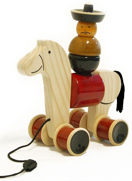 Hee Haw - Stack &amp; Pull Along Toy Horse Rider