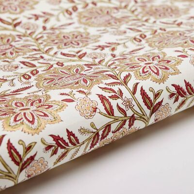 Feuilles de papier d'emballage imprimées en bloc - Dahlia Glitz Scarlet