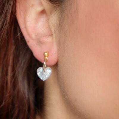 Lucie earrings Glacier white