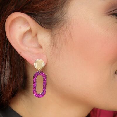 Marie deep purple earrings
