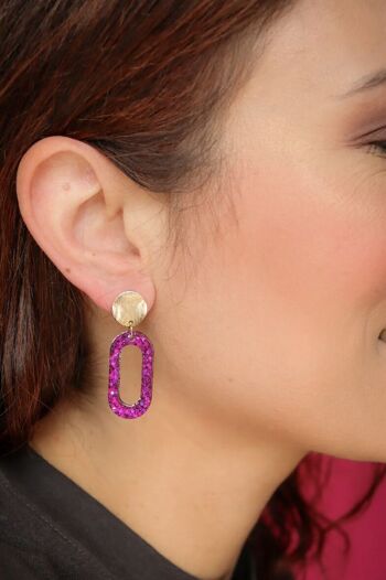 Boucles d'oreilles Marie deep violet 1
