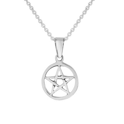 Delicata collana con pentagramma in argento