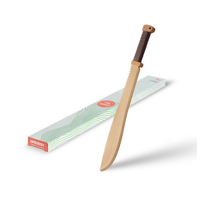 Machete per bambini con spada in legno Vero legno di faggio lungo 57 cm | Spada da cavaliere Spada per bambini Spada giocattolo Carnevale medievale Excalibur