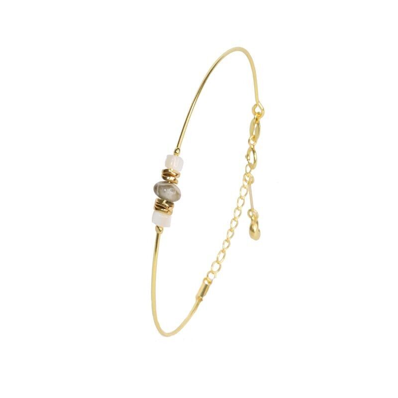 Bracciale rigido conchiglia di diaspro