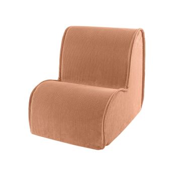 Chaise esthétique en mousse pour enfants, velours côtelé 5