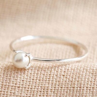 Sterling Silver Pearl Ring - M/L