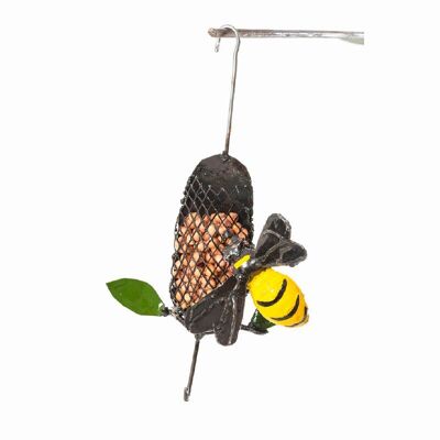 METAL HANGING BEE ON BIRDFEEDER SMALL