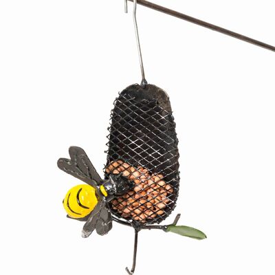 METAL HANGING BEE ON BIRDFEEDER MEDIUM