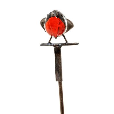 METAL HAPPY ROBIN ON STICK