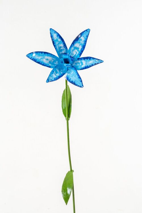 METAL BLUE DAFFODIL FLOWER