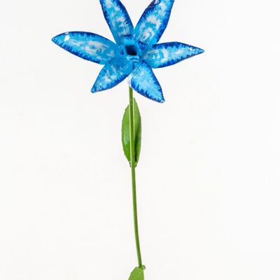 METAL BLUE DAFFODIL FLOWER