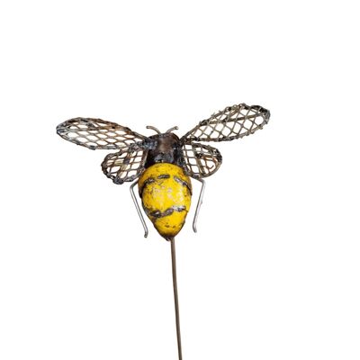 METAL MESH WING SMALL BEE ON STICK