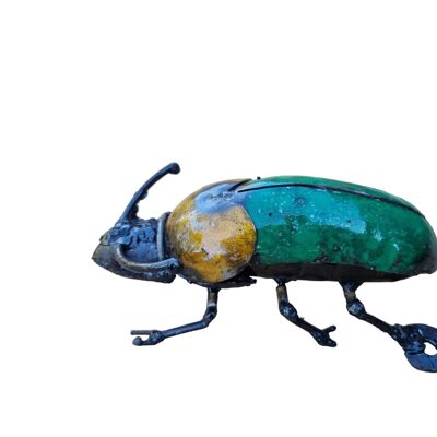 Escarabajo pelotero de metal de colores
