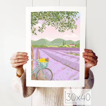 Affiche Provence, affiche champs de lavande 3 Tailles 4