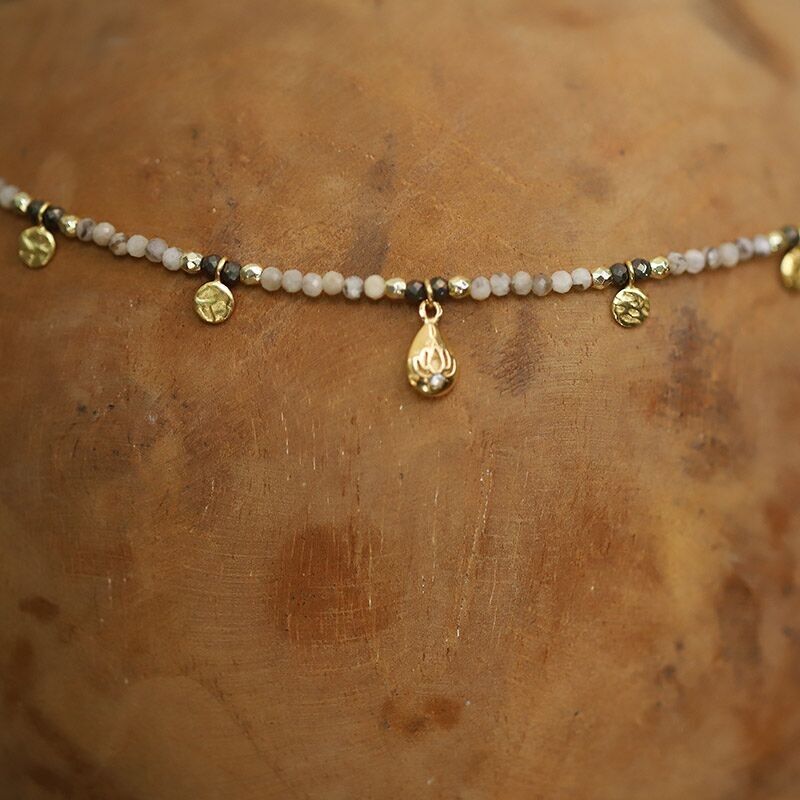 Collana di loto labradorite