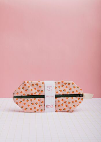 Trousse de toilette rose orange 5