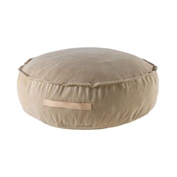 Pouf esthétique pour enfants, rond, velours côtelé 1