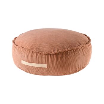 Pouf esthétique pour enfants, rond, velours côtelé 6