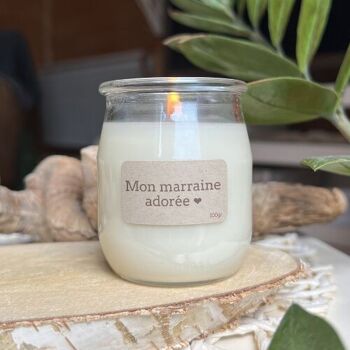 Bougie parfumée à message - ma marraine adorée ❤