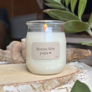 Bougie parfumée à message - bonne fête papa ❤