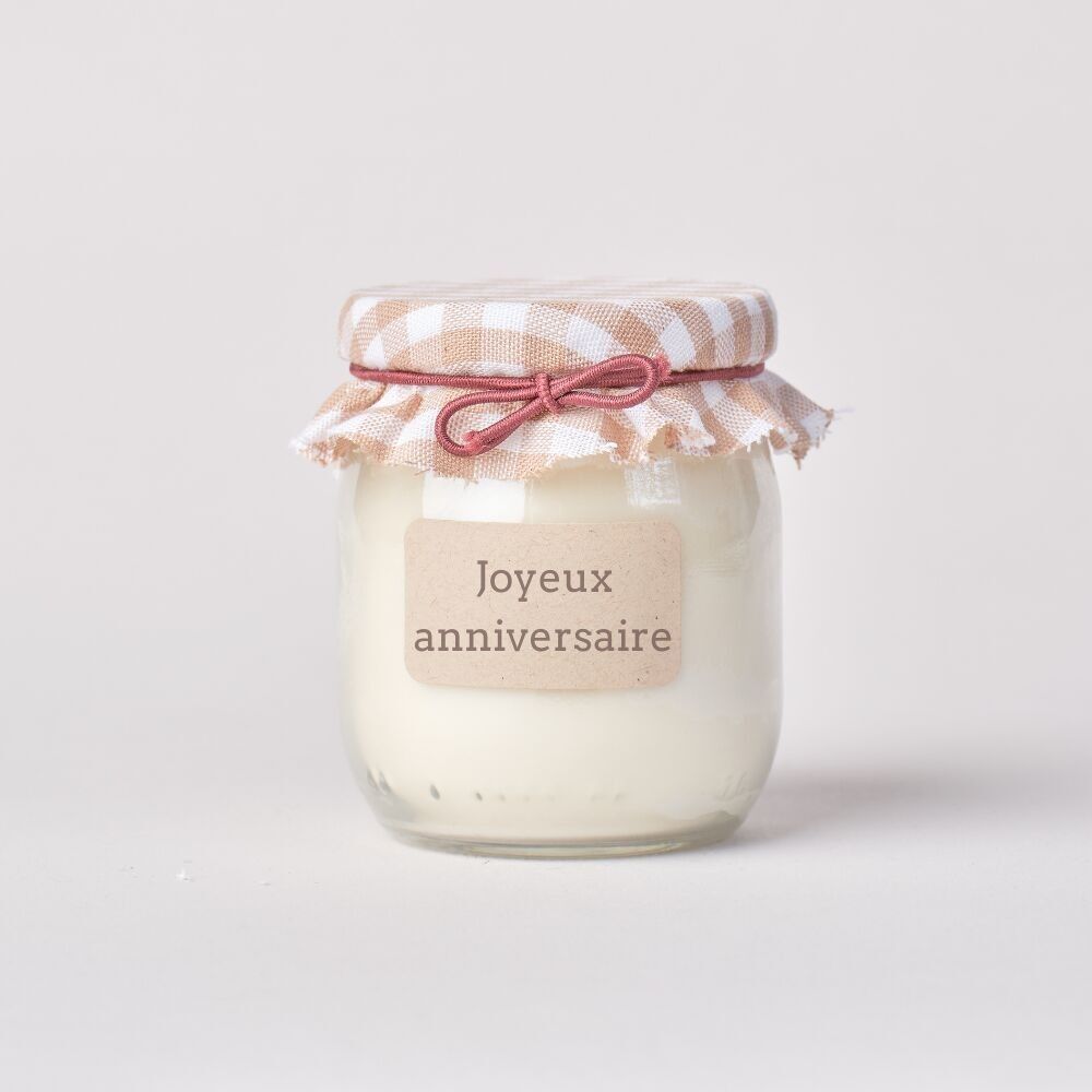 Scented candle with message - happy birthday