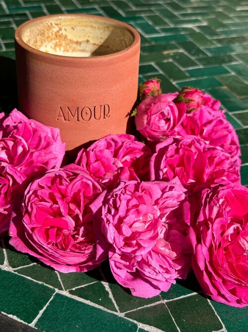 Bougie « Amour » Rose ancienne