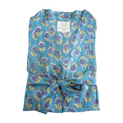 „Bluette“-Kimono aus Baumwolle mit Blumendruck