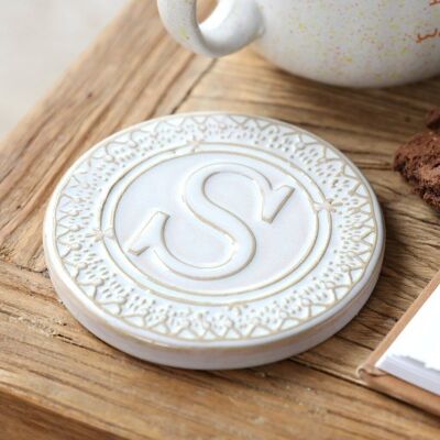 Ceramic Initial Coaster - S