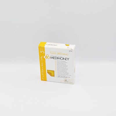 MEDIHONEY Vendaje tul antibacteriano 5x5 cm