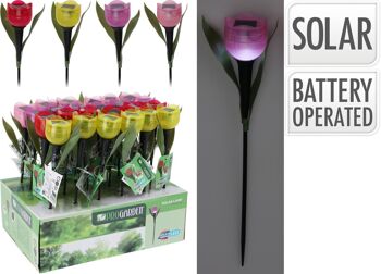 Le jardin de tulipes branche la lampe solaire 8