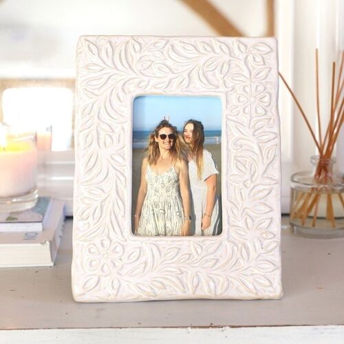 Botanical Ceramic 6&quot; x 4&quot; Photo Frame