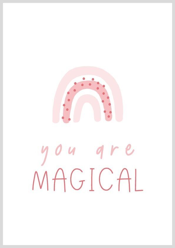 Poster sei magico regenboog A4