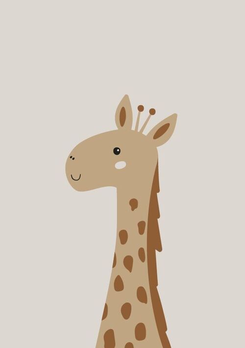 Poster giraffe A4