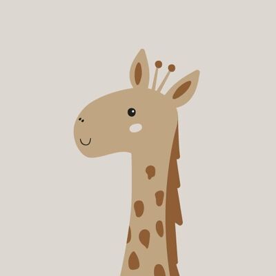 Affiche girafe A4