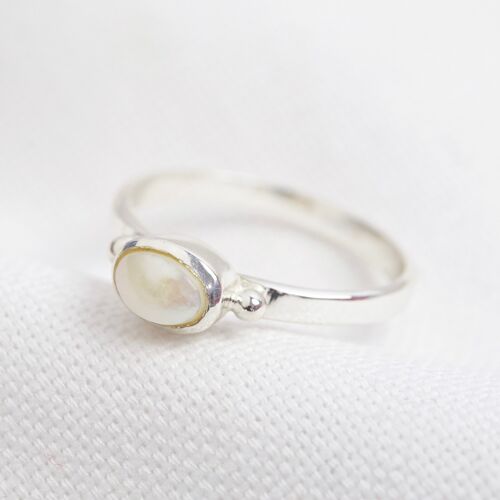 June Pearl Ring in Sterling Silver S/M