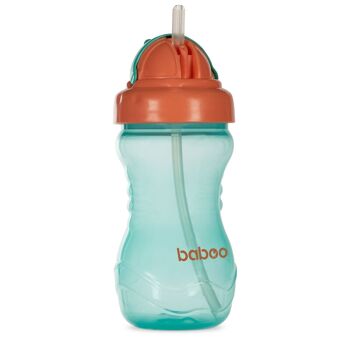 Gobelet Baboo avec paille en silicone, 360 ml, vert, 9+ mois 3