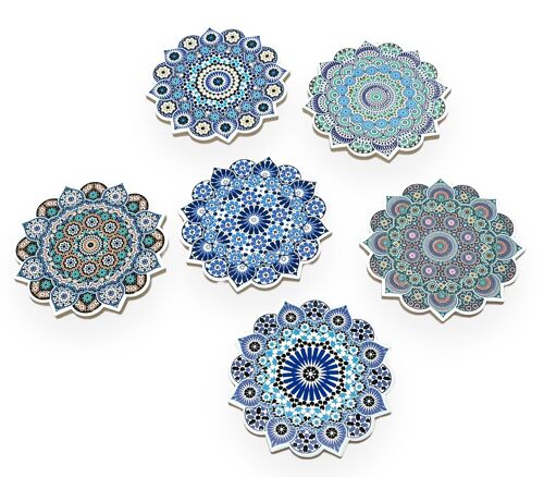 Set of 6 Ceramic COASTERS - HARIRA