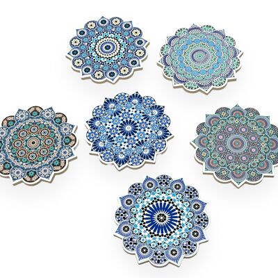 Set of 6 Ceramic COASTERS - HARIRA