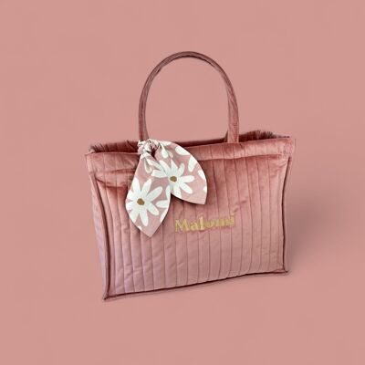 Gesteppte Muttertasche in Blush Rose