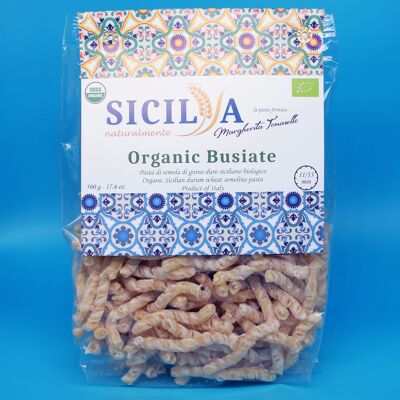 Pasta Busiate Corta Orgánica - Made in Italy (Sicilia)