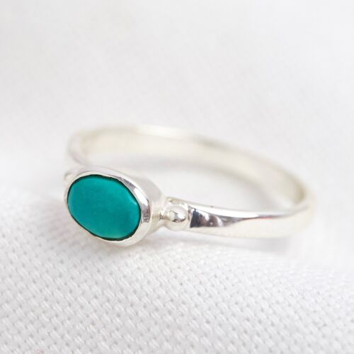 December Turquise ring in Sterling silver 8