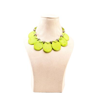 Collar de siete discos - Verde claro