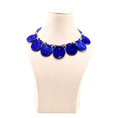 Halskette mit sieben Scheiben - Blau