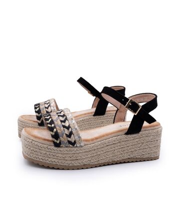 SANDALES COMPENSÉES ESPADRILLES TRESSÉES 6