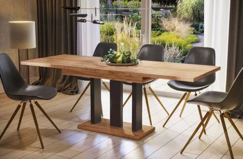 brown extendable dining room table 210cm