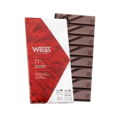 Tavoletta di cioccolato fondente Mbô 71% - 90g