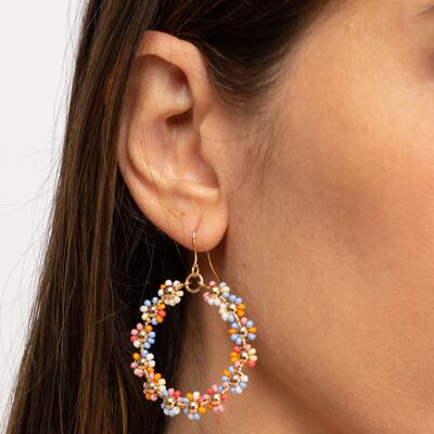 BOUCLES D'OREILLES AVEC PERLES 90% PLASTIQUE 10% MÉTAL CE2655EA_UNICO