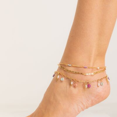 100% METAL BEADS ANKLET CE2657TO_UNICO