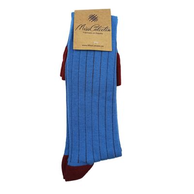Miss Steward High-Top-Socken mit vertikalen Streifen in Burgunderrot