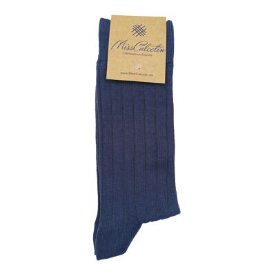 Calzini a taglio basso a righe verticali verde navy Miss